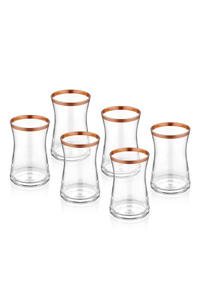 The Mia Glam Tea Cup Copper 6 Pieces