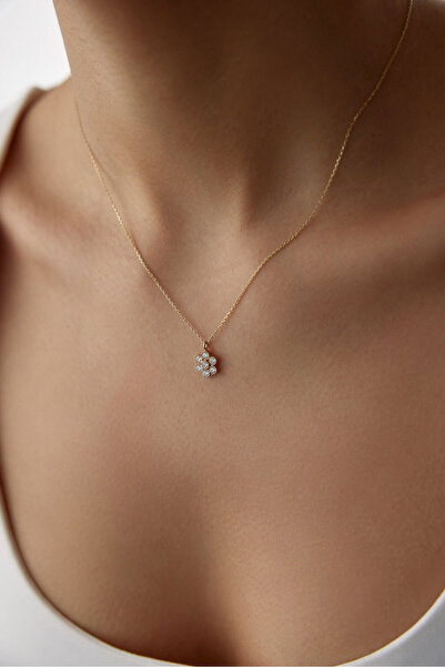 YAVUZ KUYUMCULUK 14 Ayar Altın Çiçek Kolye