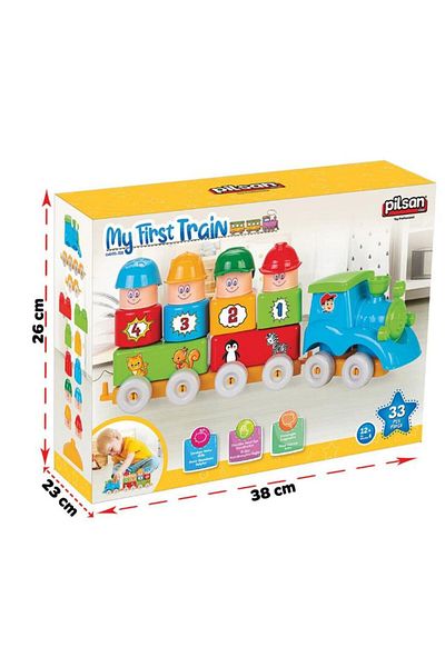 PİLSAN Pilsan 03-228 My First Train 33 Pieces Educational Fun Toy