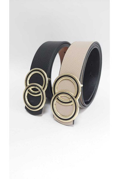 Kemerix Reversible Women's Belt Set - Pack of 2