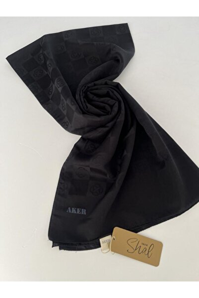 Aker Black Checkerboard Monogram Shawl