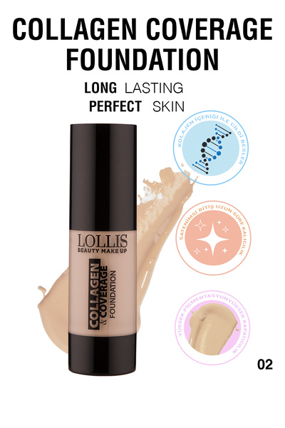 Lollis Collagen Coverage Foundation 02 / Collagen Coverage Fondöten 02 Orta A...