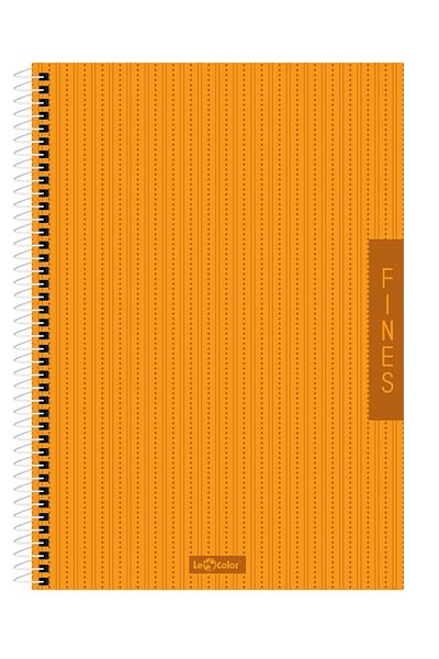 Le Color Fines Office Notebook A4 Spiral Checkered Orange
