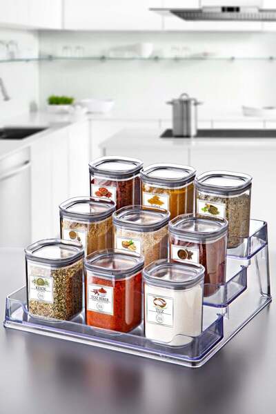 NY HOME 9 штук спецій з етикетками та підставкою в подарунок