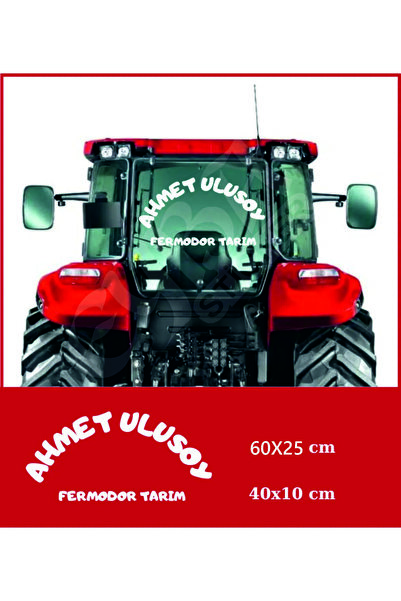 EYBA STİCKER Traktör özel yazı arka cam sticker set case tümosan massey erkun...