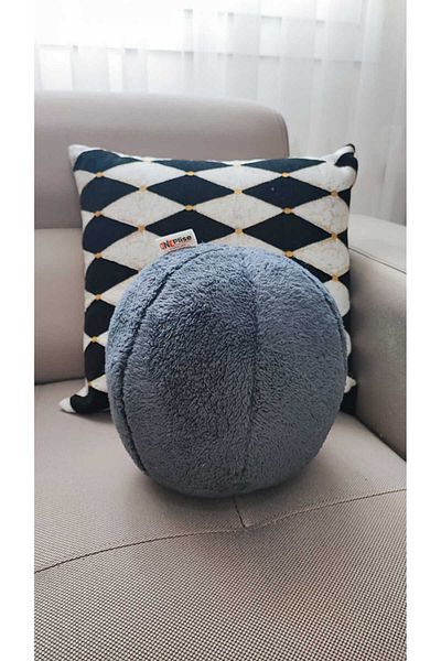 oneplise Pernă / pernă 3 bucăți 2 antracit mari / 1 muștar mic (42 cm / 25 cm)