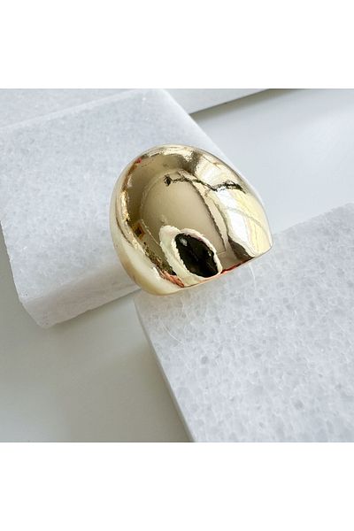 CHARMLUCKY Oval Plate Ring
