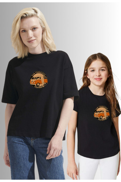 Surprise tekstil Μπλουζάκι με στάμπα SAN FRANCISCO για μαμά και κόρη - Αυτό ε...