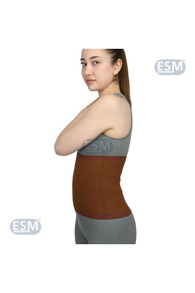 ESM Unisex Brown Wool Corset - Camel Hair Detail