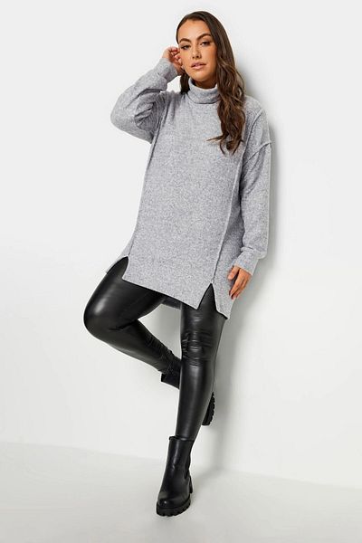 Stil Diva Plus Size Soft Texture Long Sleeve Turtleneck Sweater302800