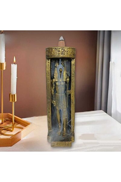 Dodemert Home Gold Antik Mısır Abutiu Gold Dekoratif Mumluk & Tütsülük