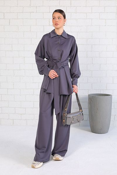 Melike Tatar ANTHRACITE Tie-Up Set 32-2033