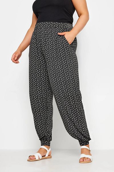 Stil Diva Plus Size Thin Trousers with Elastic Waist and Pockets302588