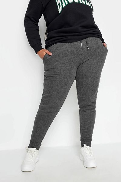 Stil Diva Pantaloni de sport Jogger de mărime mare, cu talie elastică și picioare 302755