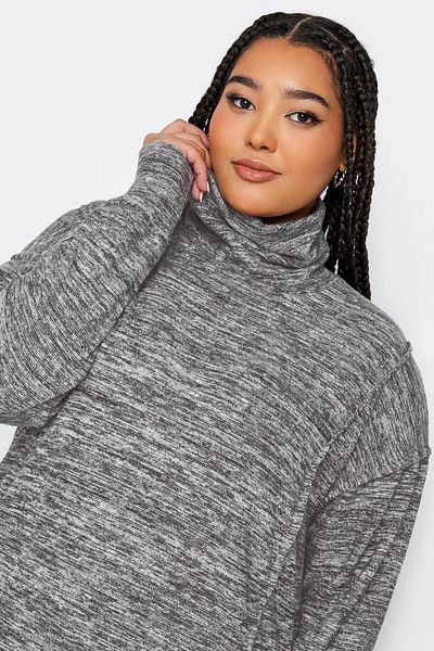 Stil Diva Plus Size Soft Texture Long Sleeve Turtleneck Sweater302799