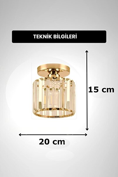 Ultra Home Arosa Model Luxury Koridor Salon Hol Antre Çocuk Odası Plafonyer Şık Lüks Gold Avize