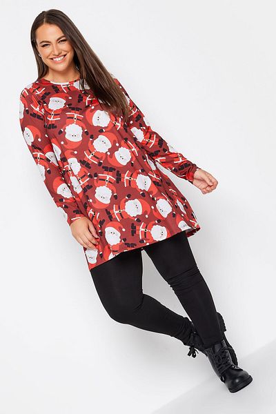 Stil Diva Plus Size Christmas Themed Crew Neck Blouse321242