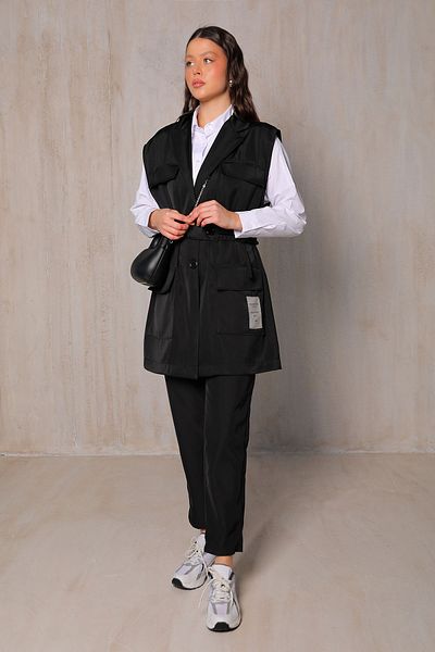 Melike Tatar BLACK Vest Suit 32-2025