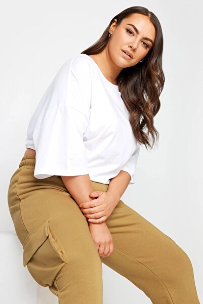 Stil Diva Large Size Cargo Jogger Pants with Elastic Legs and Pocket Detail302772