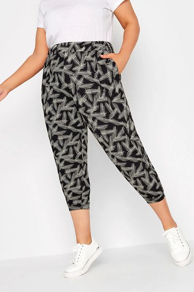 Stil Diva Pantaloni de buzunar cu imprimeu, cu croiala scurtă, peste gleznă 302448