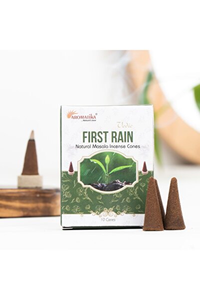 Aromatika İlk Yağmur Aromalı Organik Kömürsüz Konik Tütsü