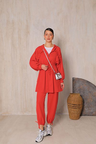 Melike Tatar POMEGRANATE FLOWER Frilly Hooded Suit 32-2016