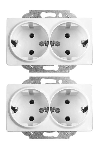 VİKO Viko Linnera White 90440056   - Double Grounded Socket (2 Pieces)