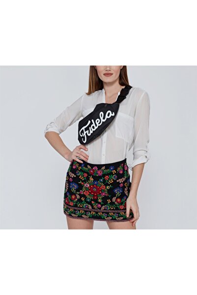 Fudela Black Unisex Waist Bag Gncy 1628