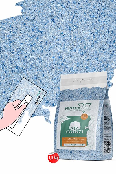 Ventrawall Isı Ve Ses Yalıtımlı Sürülen Duvar Kağıdı | Kendinden Yapışkanlı | Mavi |B04- 1,5 Kg|5m²