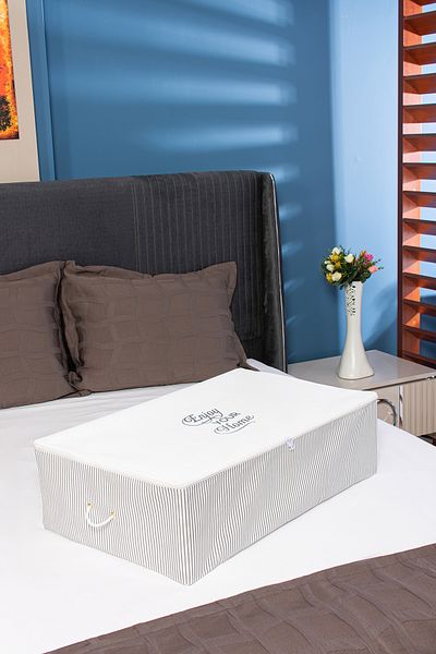 Serstil Mega Size Storage Box With Gray Striped Bottom 74 X 46 X 22 Cm