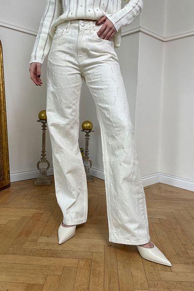 MAGARDE Original Grinding Denim Trousers - ECRU