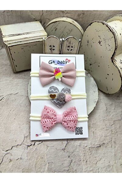 GK مجموعة باندانا ثلاثية الآيس كريم للفتيات الصغيرات على شكل قلب