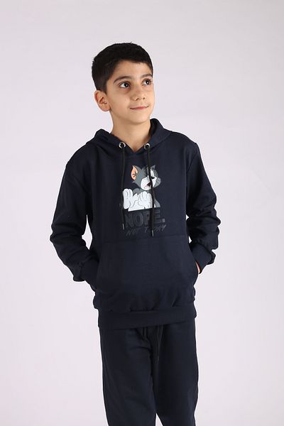 han elegant Φούτερ για αγόρι με στάμπα Kar-Teks Tom με τσέπες καγκουρό και κουκούλα