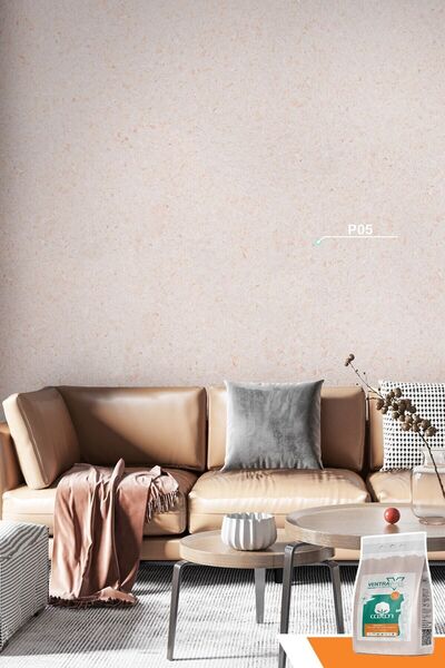 Ventrawall Isı Ve Ses Yalıtımlı Sürülen Duvar Kağıdı| Kendinden Yapışkanlı | Pembe | P05- 1,5 Kg | 5m²