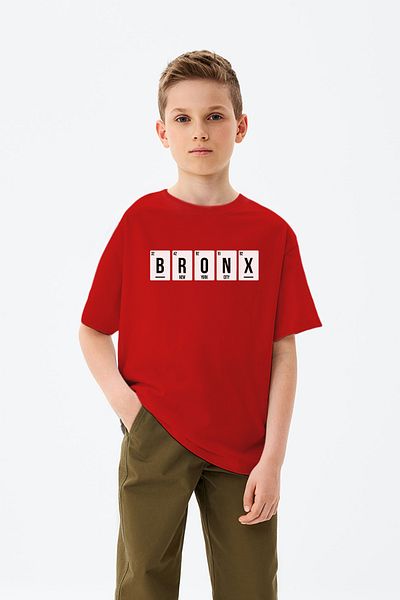 ADABEBEK Tricou pentru băieți cu imprimeu Bronx cu temă Element