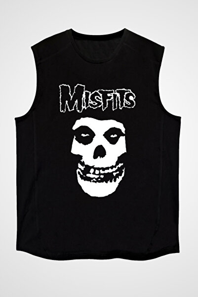 tf tişörtfabrikası Misfits Black Sleeveless T-Shirt