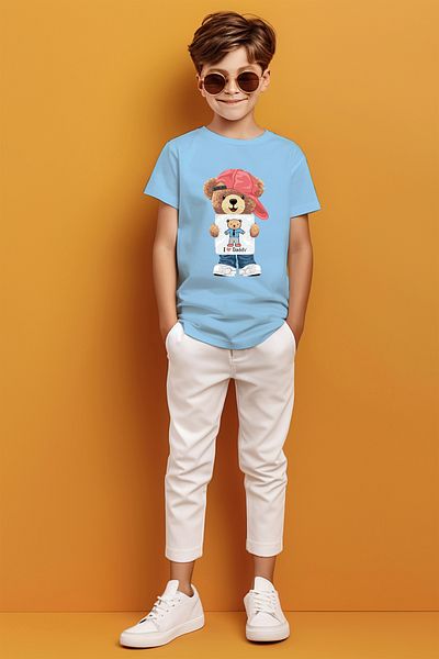 ADABEBEK Tricou pentru băieți cu imprimeu Teddy Bear imprimat I Love My Father