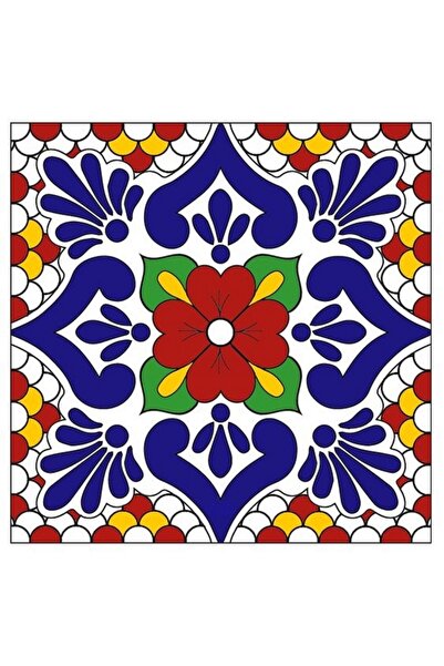 DESTİNA Destina Ahşap Mandala Boyama Seti "Çini Modeli" 23cmx23cm