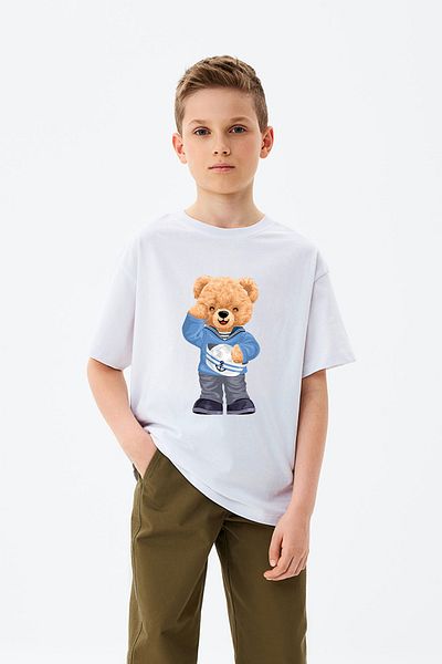 ADABEBEK Μπλουζάκι για αγόρι με στάμπα Sailor Tedy Bear
