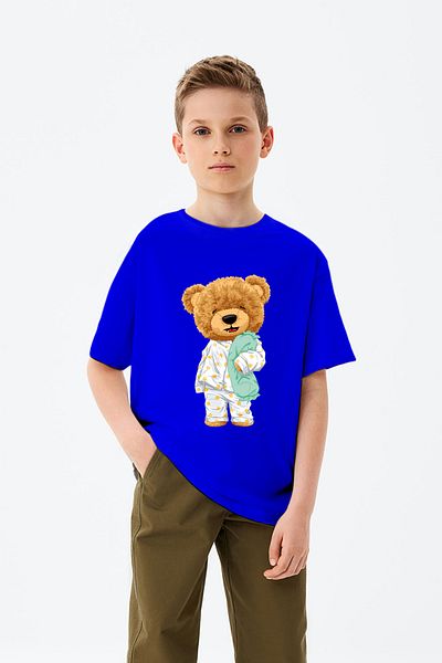 ADABEBEK Πιτζάμες με θέμα την ώρα του ύπνου Teddy Bear με στάμπα για αγόρι
