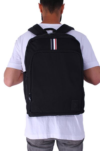 U.S. Polo Assn. US Polo Assn23650-23648 Σακίδιο πλάτης Σχολική τσάντα ταξιδιού Τσάντα κάμπινγκ BLACK