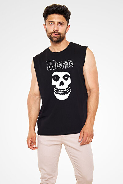 tf tişörtfabrikası Misfits Black Sleeveless T-Shirt
