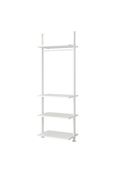 IKEA açık dolap, beyaz, 92x51x222-350 cm