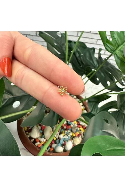 Liva Cerrahi Çelik Taşlı Piercing Labret Kulak Conch Forward Helix Kıkırdak Tragus Küpe