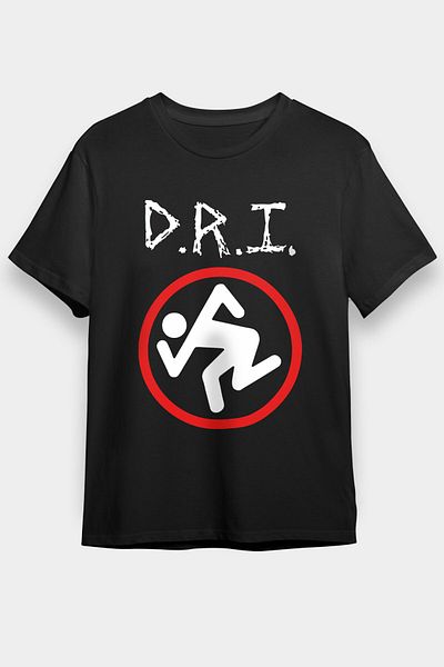 tf tişörtfabrikası Μπλουζάκι D.R.I Μαύρο Unisex T-Shirt