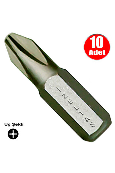 İzeltaş Bits Uç Yıldız Matkap Vidalama Ucu Ph2 x 25 mm - 10 Adet