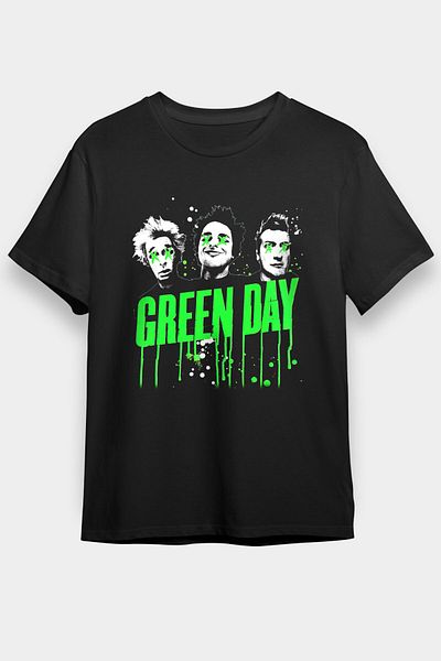tf tişörtfabrikası Μπλουζάκι Unisex Μπλουζάκι Green Day Μαύρο