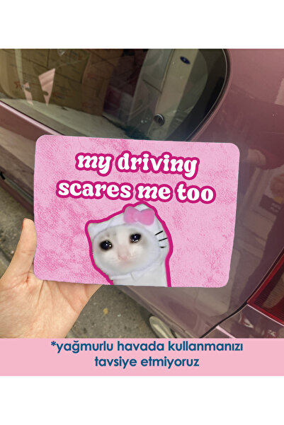 moontainills Eğlenceli Araba Magneti My driving scares me too