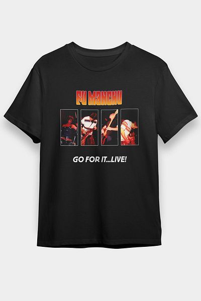 tf tişörtfabrikası Μπλουζάκι Fu Manchu Μαύρο Unisex T-Shirt