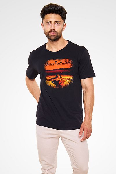 tf tişörtfabrikası Alice in Chains Μαύρο μπλουζάκι Unisex